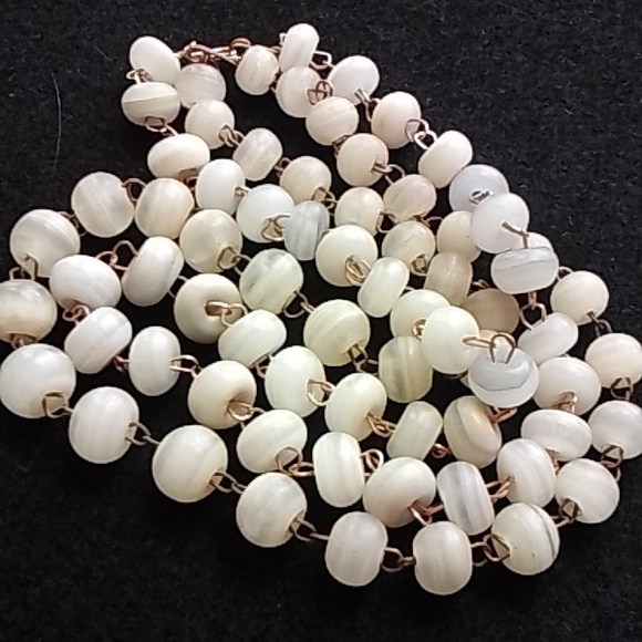 Vintage/Antique CZESOLVAKIA OBLIQUE GLASS Handcrafted Necklaces 16" and 18" - Picture 4 of 5